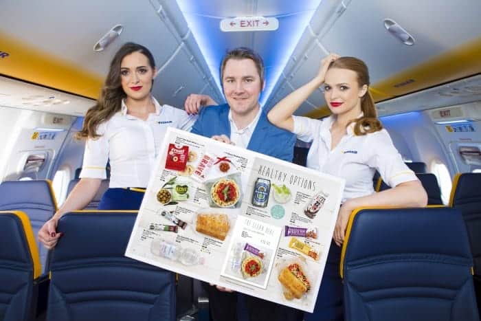 Ryanair broadens range of onboard menu